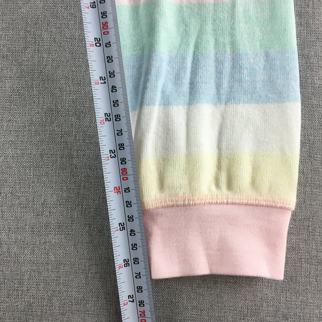 Peter Alexander Jnr Kids Girls Sleep Pants Size 12 Blue Pink Striped Pajama