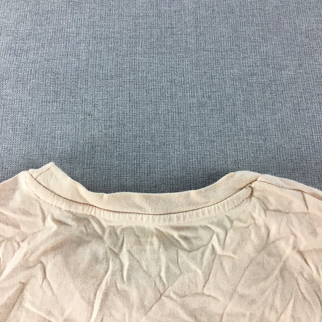 Levi's Womens T-Shirt Size XS Cream Beige Logo Short Sleeve Top