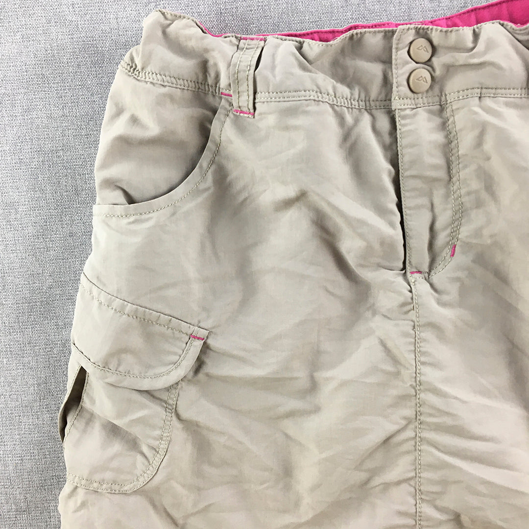 Kathmandu Kids Girls Cargo Skirt Size 12 Brown Pockets Outdoor Hiking