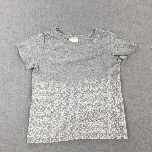 Witchery Kids Boys T-Shirt Size 6 Grey Short Sleeve Crew Neck Top