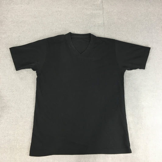 Uniqlo Mens T-Shirt Size S Black Short Sleeve V-Neck Tee