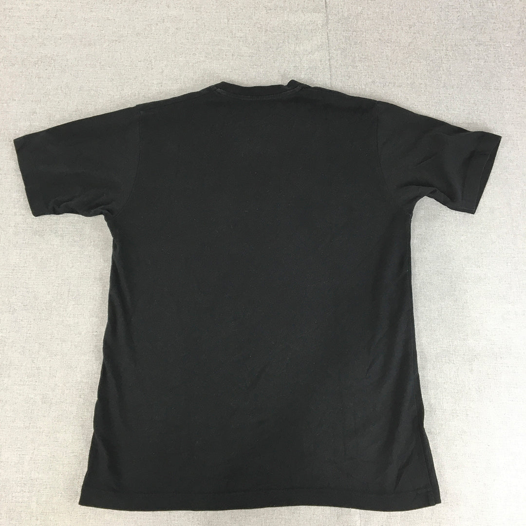 Uniqlo Mens T-Shirt Size S Black Short Sleeve V-Neck Tee