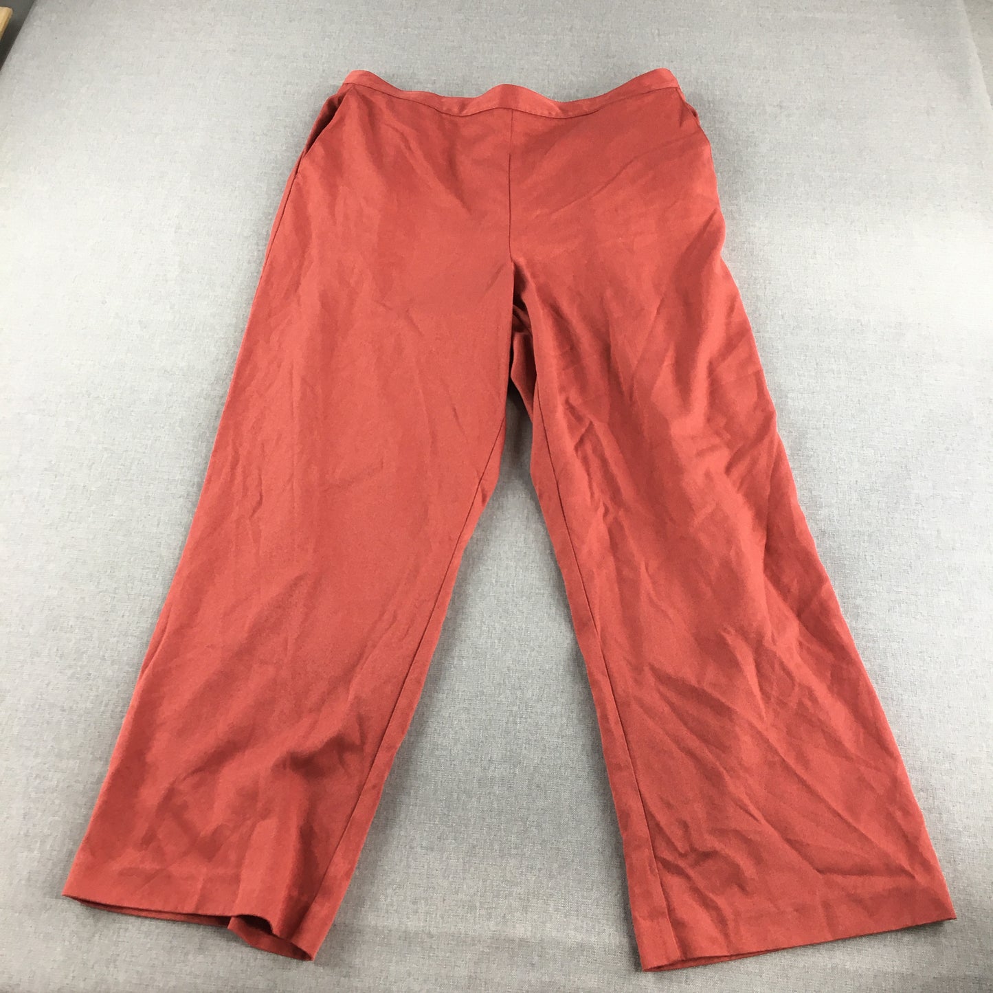 Alfred Dunner Womens Pants Size 18 Red Wide Leg Pockets