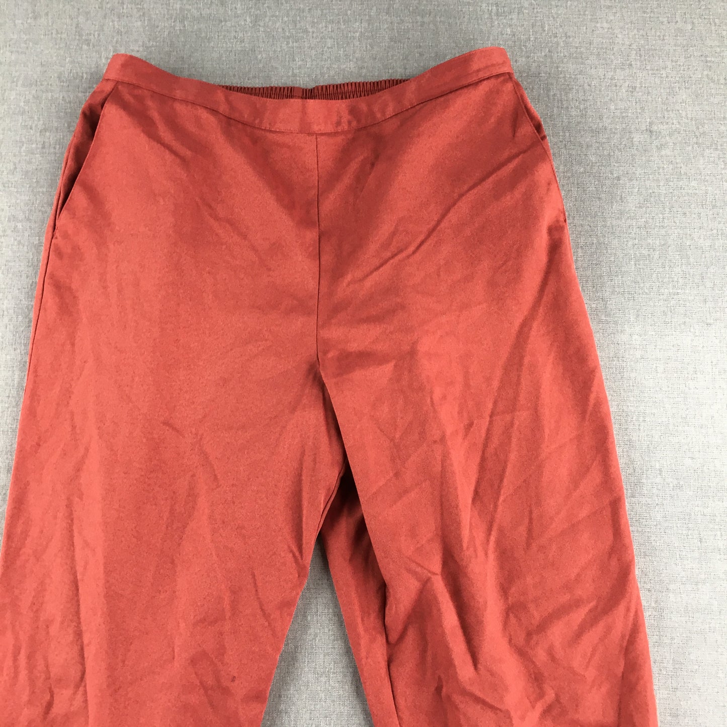 Alfred Dunner Womens Pants Size 18 Red Wide Leg Pockets