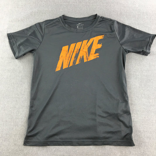 Nike Kids Boys T-Shirt Youth Size XL (14 Years) Grey Logo Short Sleeve Tee