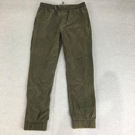 Staple Superior Mens Jogger Pants Size M Khaki Green Drawstring Waist Cuffs