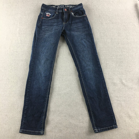 Pepe Jeans Kids Girls Jeans Size 10 Blue Dark Wash Skinny Denim Pockets