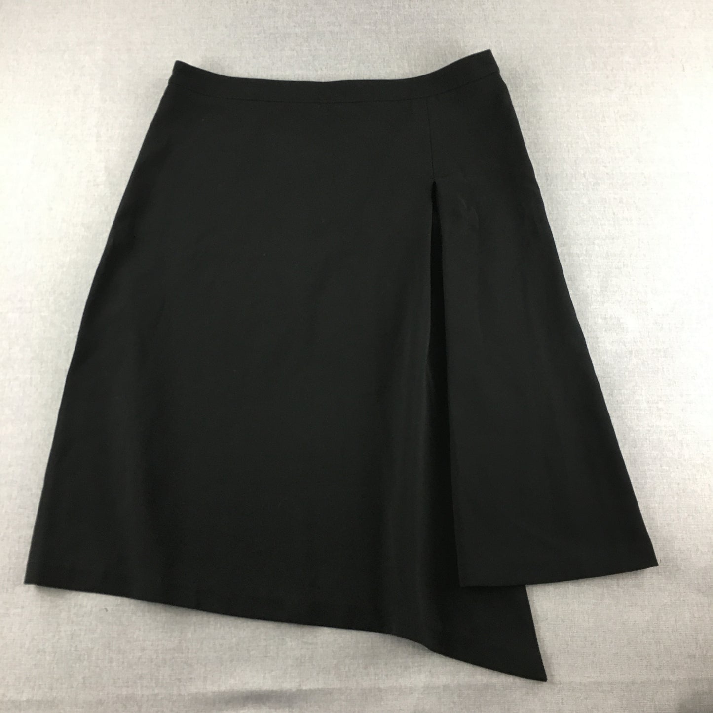 Basque Womens Midi Skirt Size 16 Black A-Line