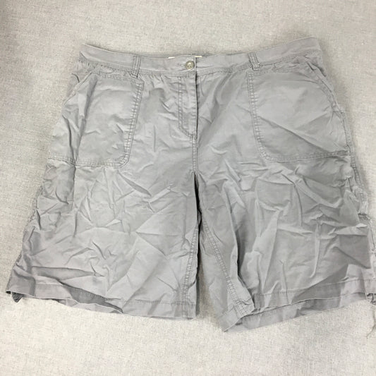 Urbane Womens Chino Shorts Size 16 Grey Pockets