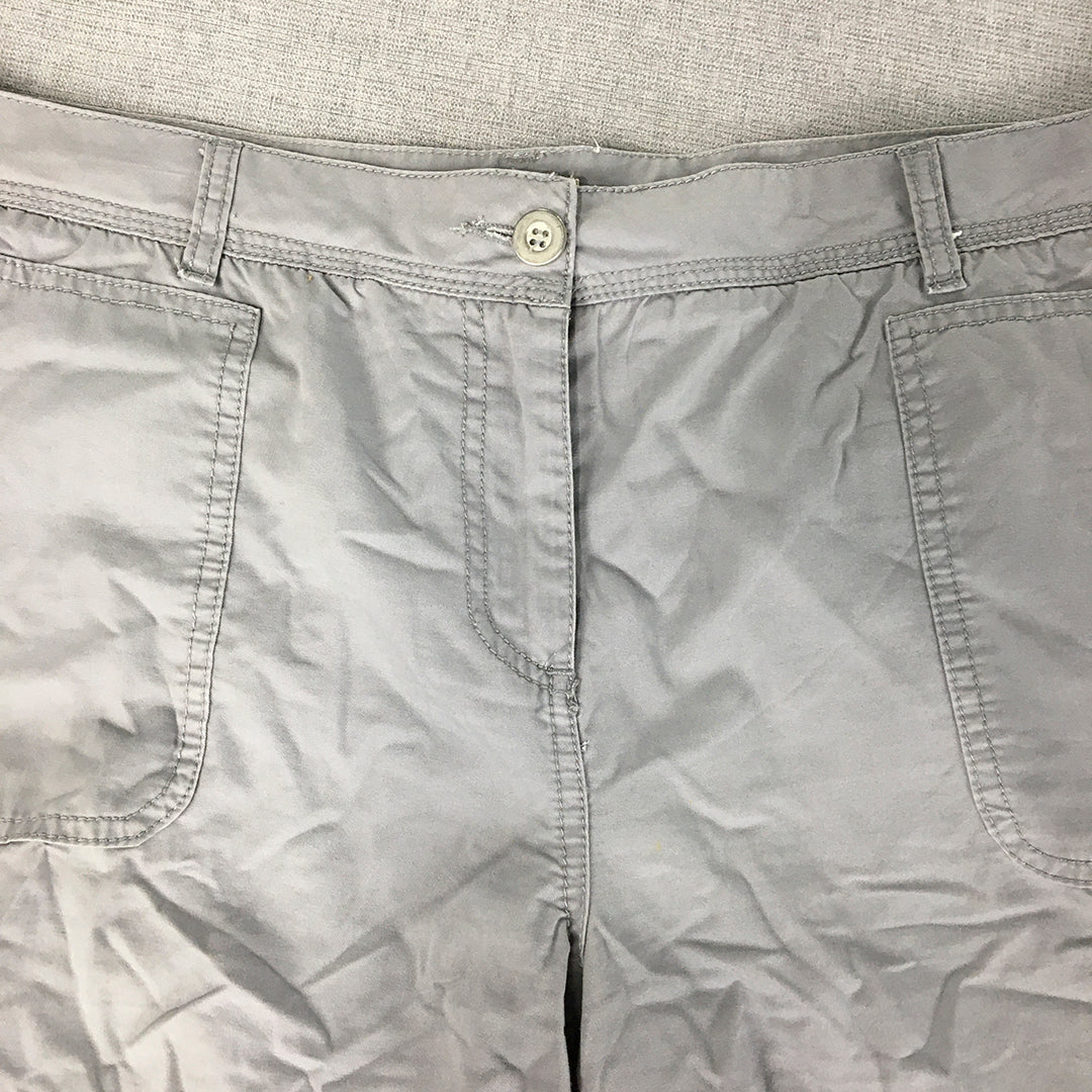 Urbane Womens Chino Shorts Size 16 Grey Pockets