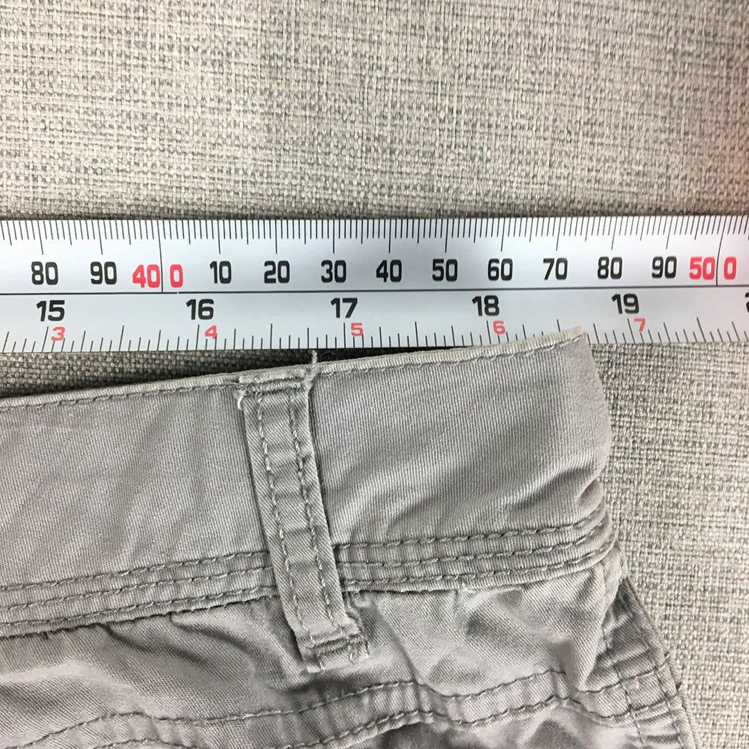 Urbane Womens Chino Shorts Size 16 Grey Pockets