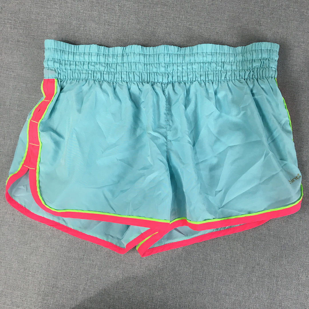 Hind Womens Shorts Size S Blue Elastic Waist Running Gym