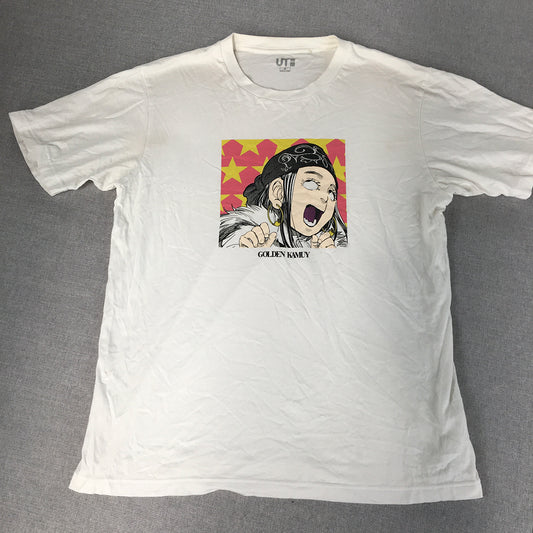 Uniqlo UT x Golden Kamuy Mens T-Shirt Size M White Western Anime Tee