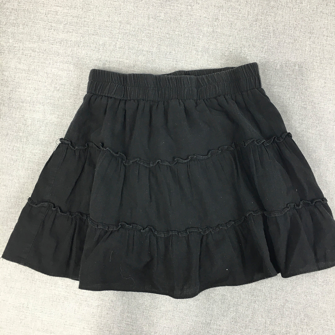 Mooloola Womens Mini Skirt Size 10 Black A-Line Elastic Waist