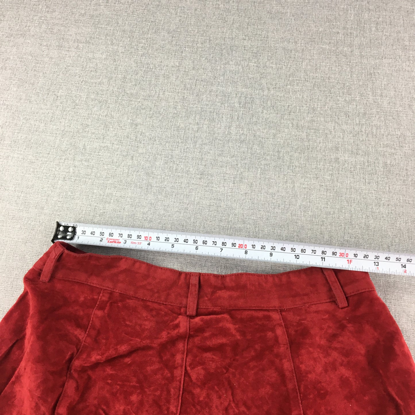 Paper Scissors Womens Mini Skirt Size 10 Red Button Up