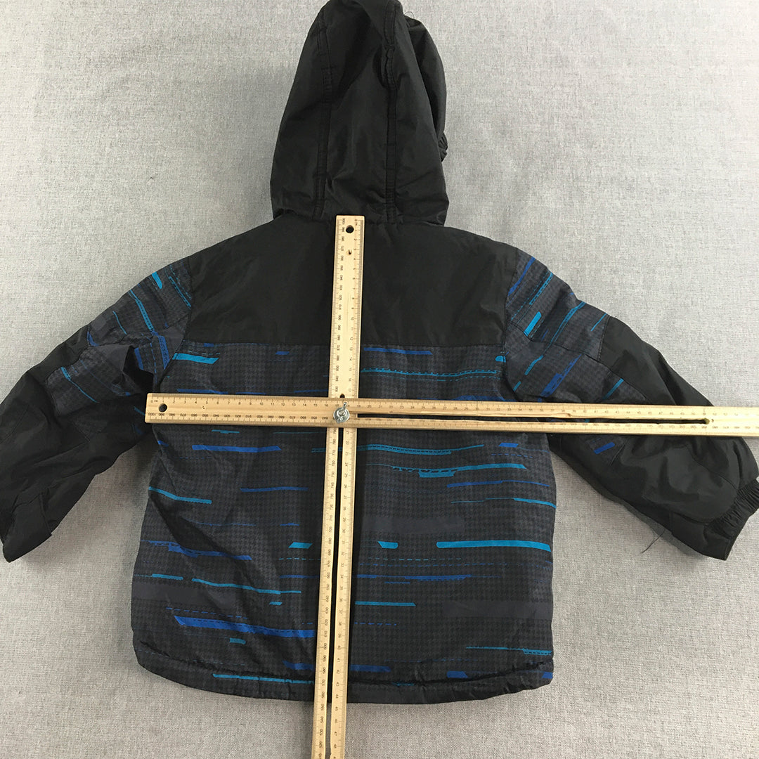 Zero Xposur Kids Boys Jacket Size 3 Toddler Baby Black Hooded Ski Snow Coat