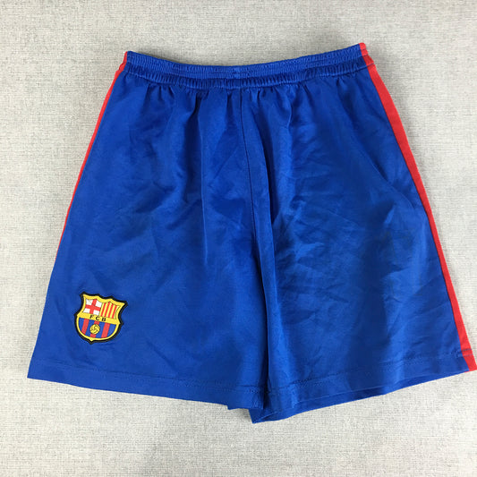 FC Barcalona Kids Boys Shorts Size M Blue Logo Football