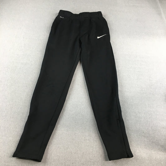 Nike Kids Boys Tracksuit Pants Youth Size L Black Logo Jogger Dri-Fit