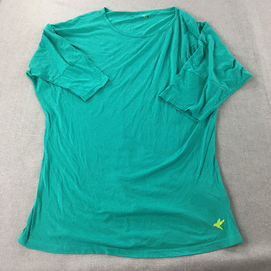 Do U Speak Green Womens Shirt Size XL Logo Short Sleeve Knit Top