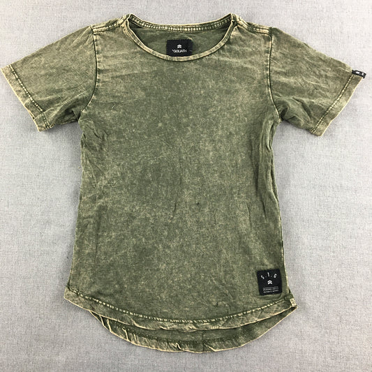 St Goliath Kids Boys T-Shirt Size 7 Green Stone Wash Short Sleeve Top