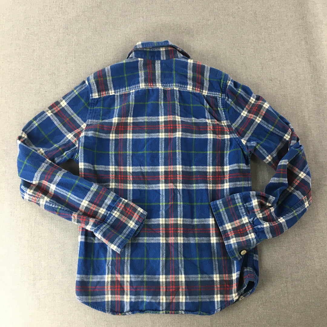 Abercrombie & Fitch Kids Boys Shirt Youth Size M (10 - 12 Years) Blue Button-Up