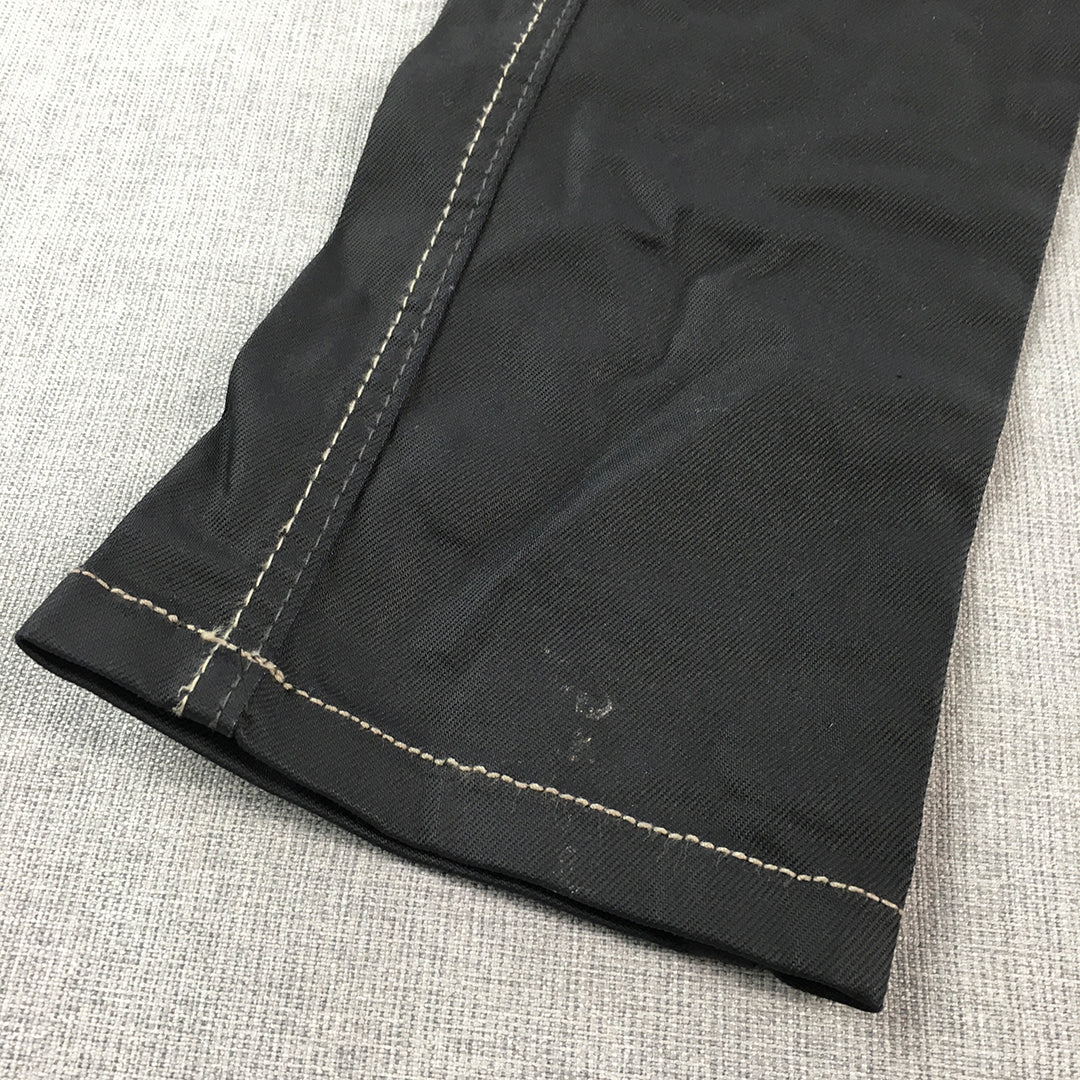 G-Star Raw Womens Skinny Jeans Size 27 Black Dark Wash Waxed Denim