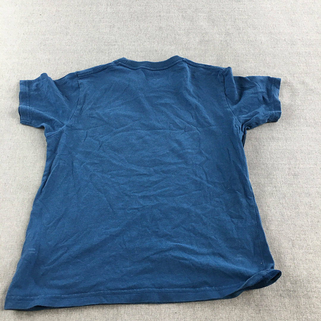 Uniqlo x Disney Kids Boys T-Shirt Size 7 - 8 Years Blue Pocket Donald Duck