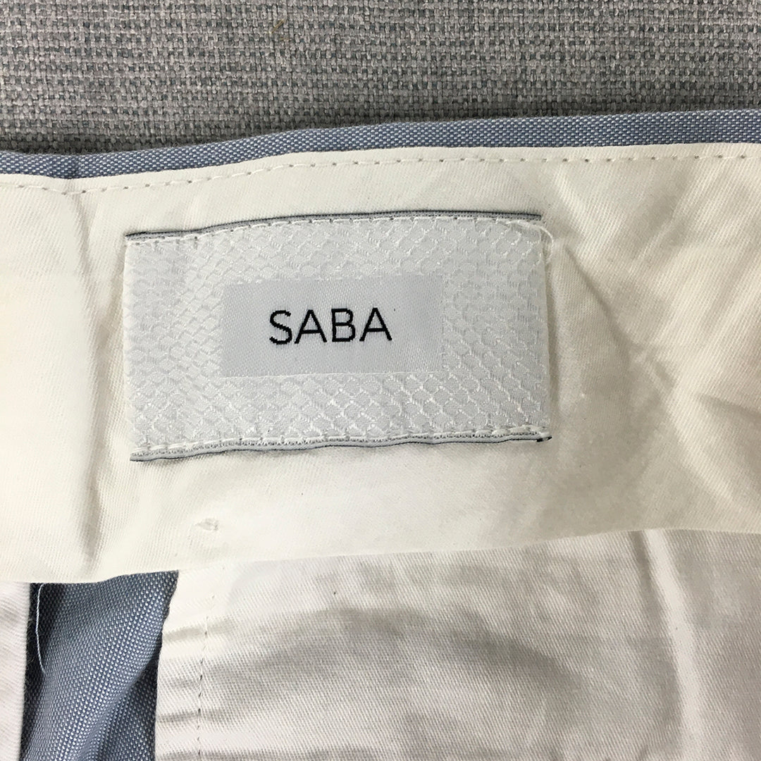 Saba Mens Dress Pants Size 36 (W36 x L32) Blue Pockets Straight Leg