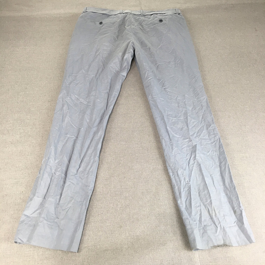 Saba Mens Dress Pants Size 36 (W36 x L32) Blue Pockets Straight Leg