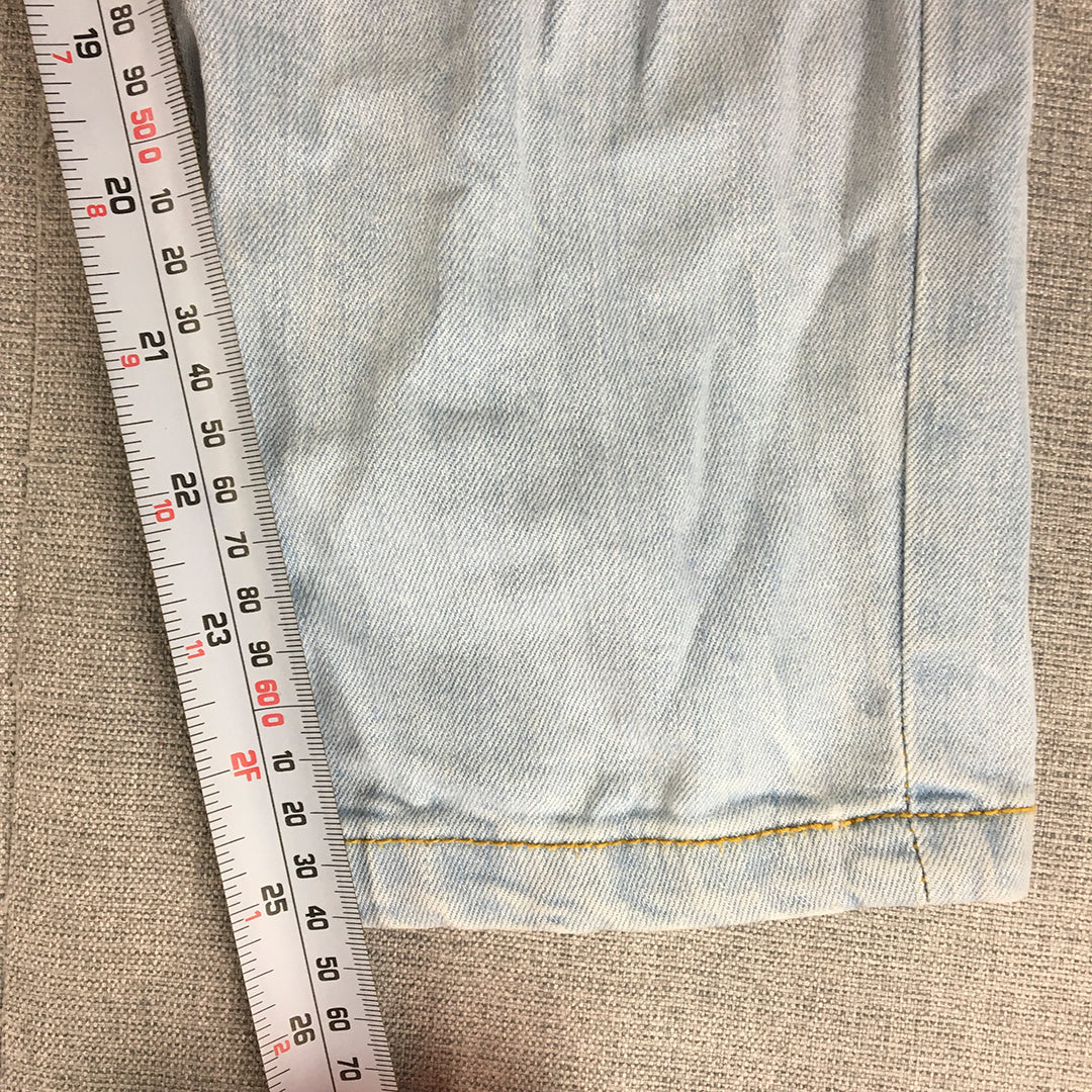 Zara Womens Jeans Size 30 Blue Light Wash Distressed Denim Slim Fit Pockets