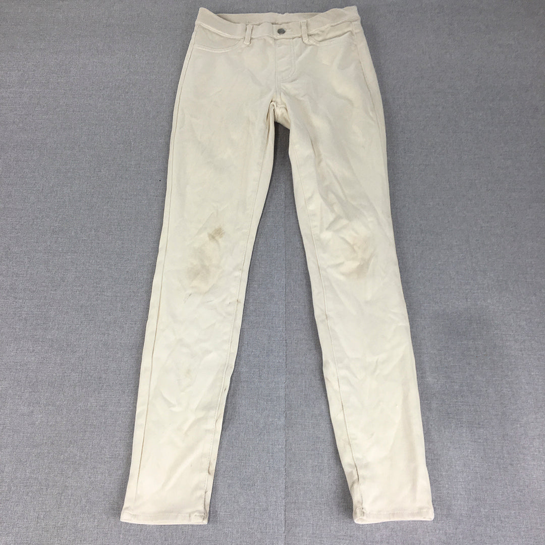 Uniqlo Womens Skinny Jeans Size S White Stretch Denim