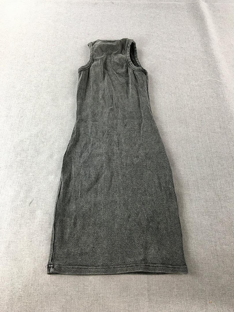 Ally Womens Mini Dress Size 8 Grey Bodycon Stretch Sleeveless