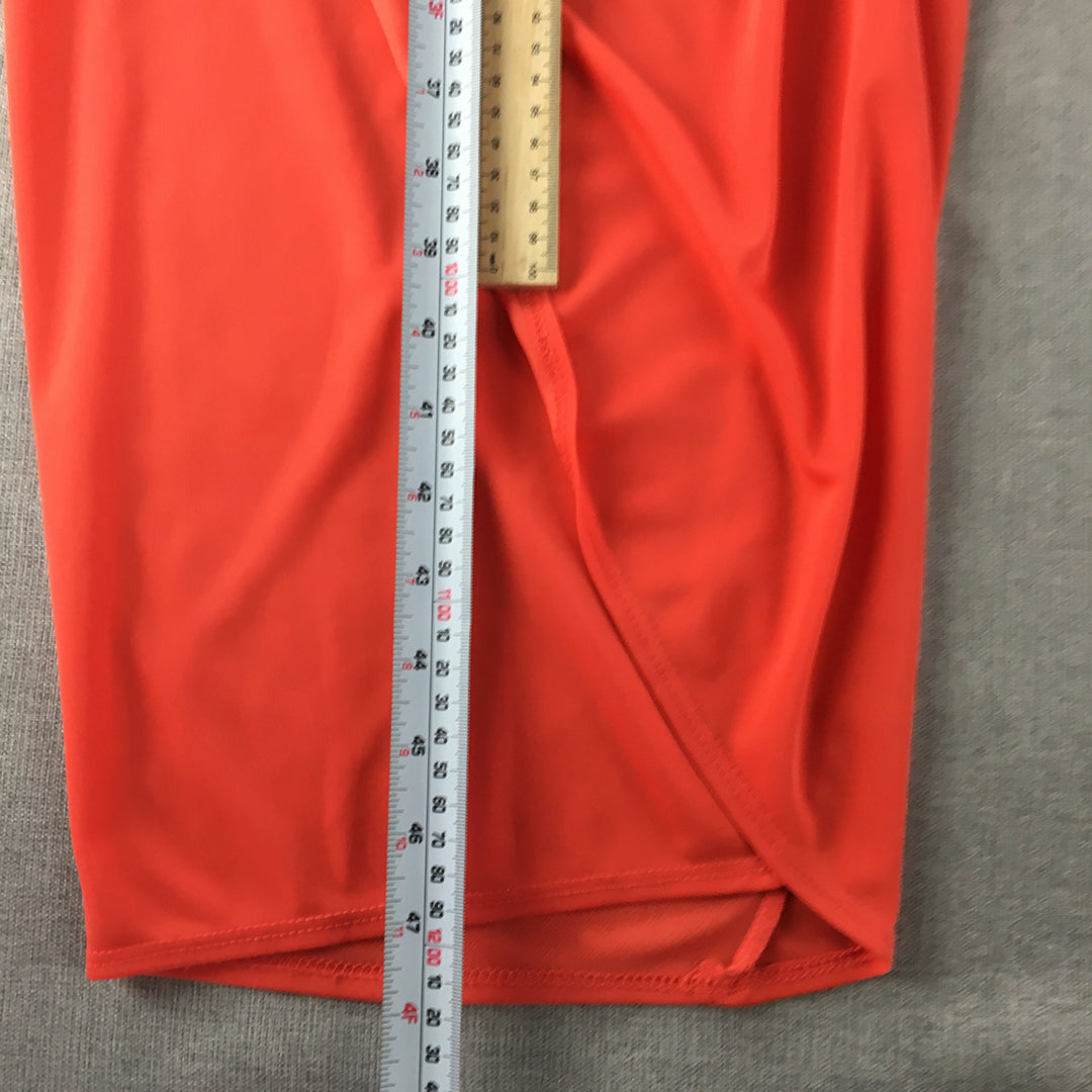 Forcast Womens Evening Gown Size 12  Coral Pink Sleeveless Knee Length Dress