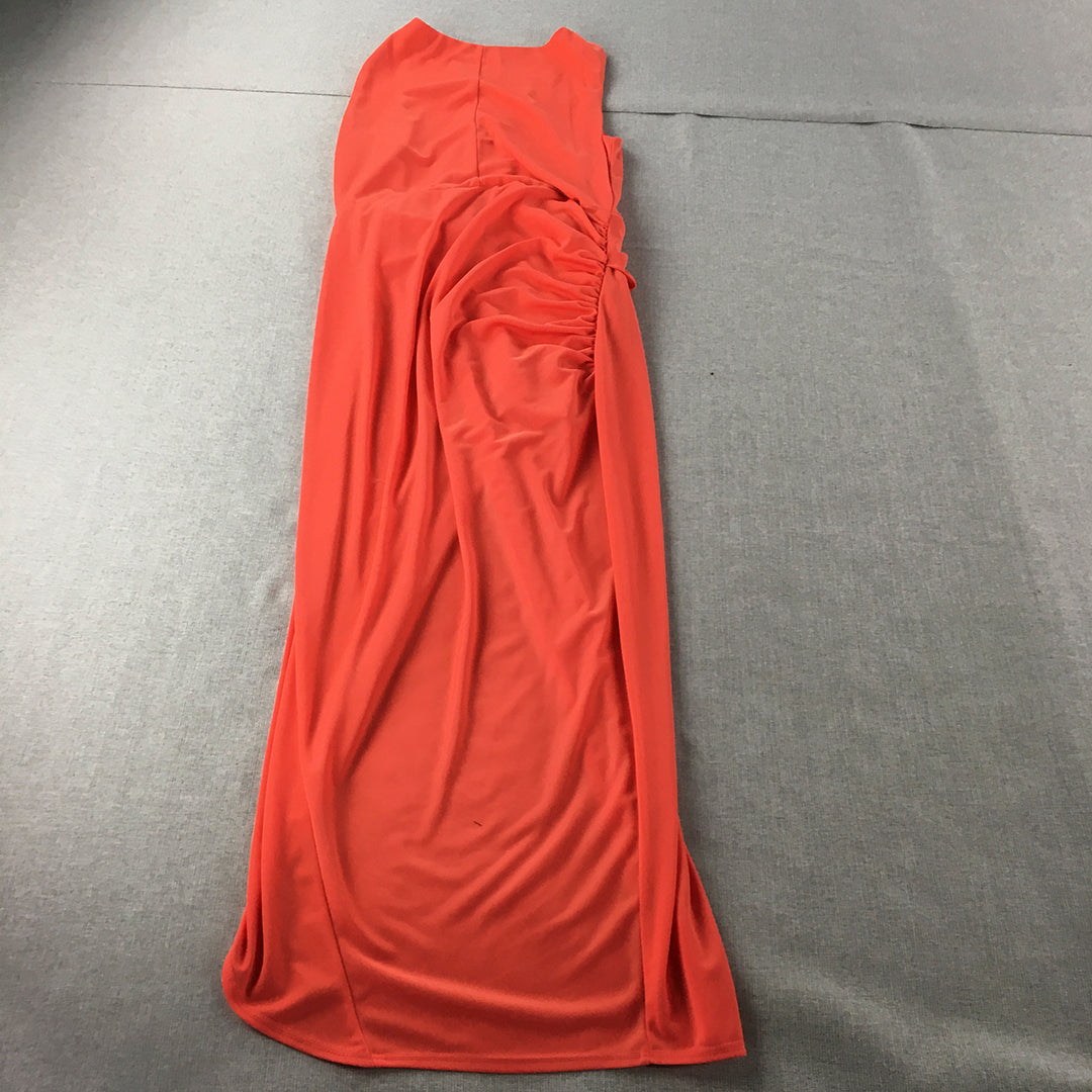 Forcast Womens Evening Gown Size 12  Coral Pink Sleeveless Knee Length Dress