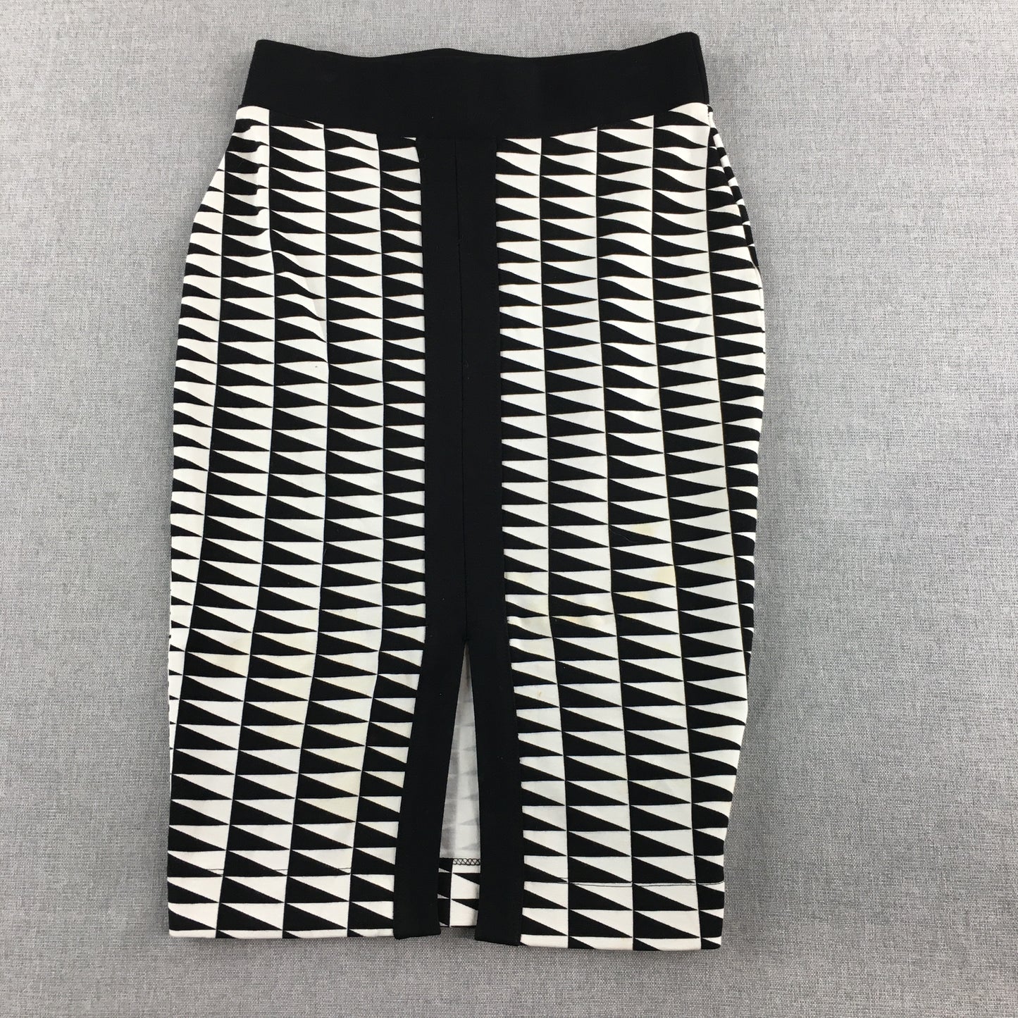 Witchery Womens Midi Skirt Size 4 Black White Striped Pencil