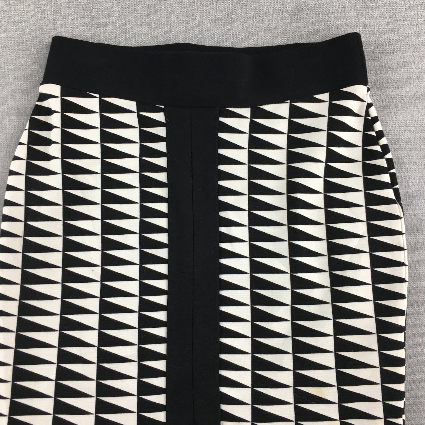 Witchery Womens Midi Skirt Size 4 Black White Striped Pencil