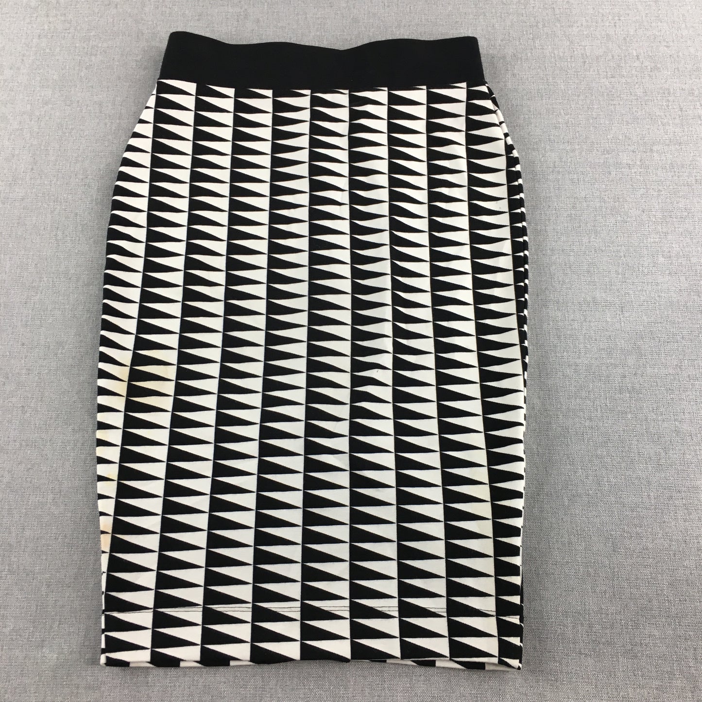 Witchery Womens Midi Skirt Size 4 Black White Striped Pencil