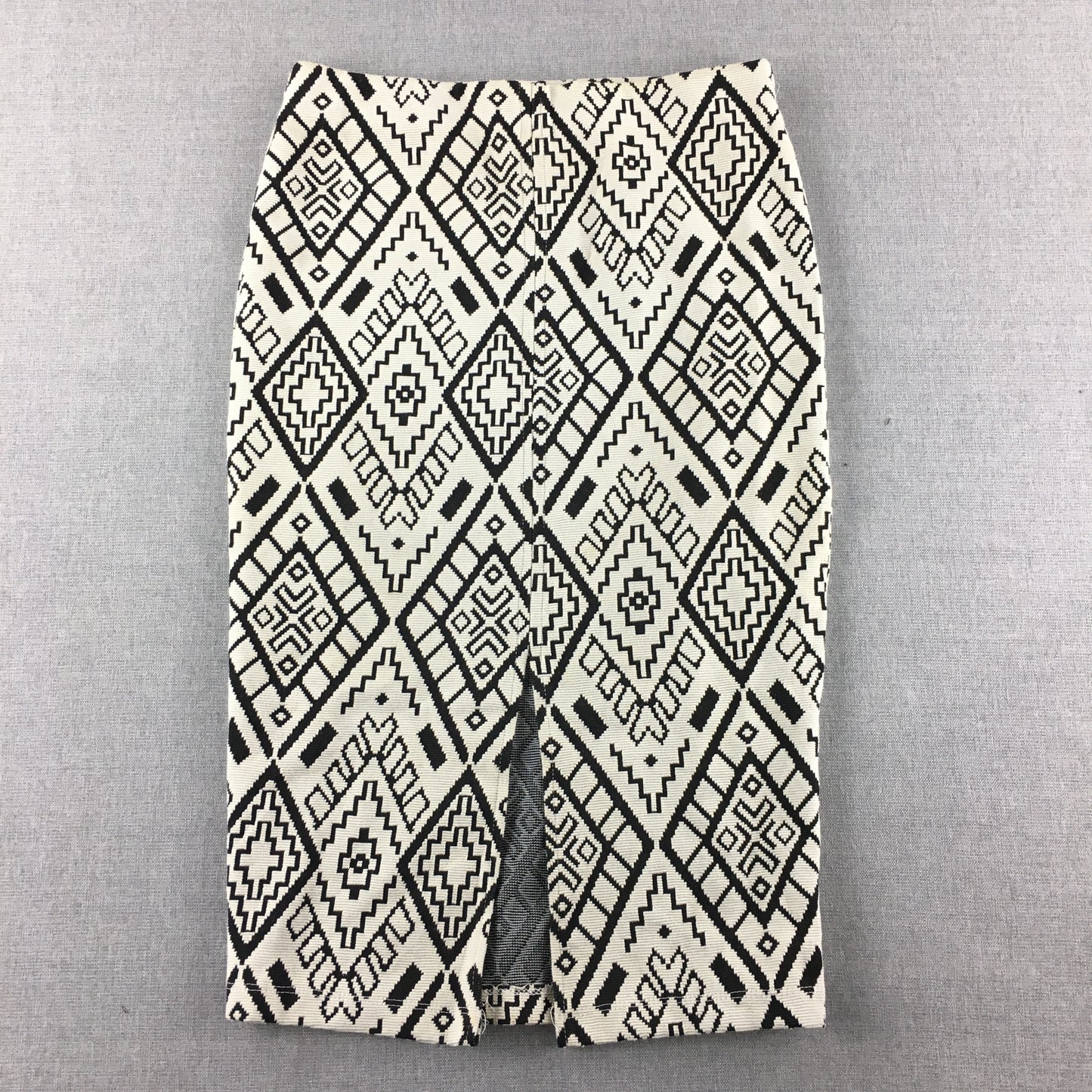 Zara Trafaluc Womens Midi Skirt Size S White Aztec Navajo Straight