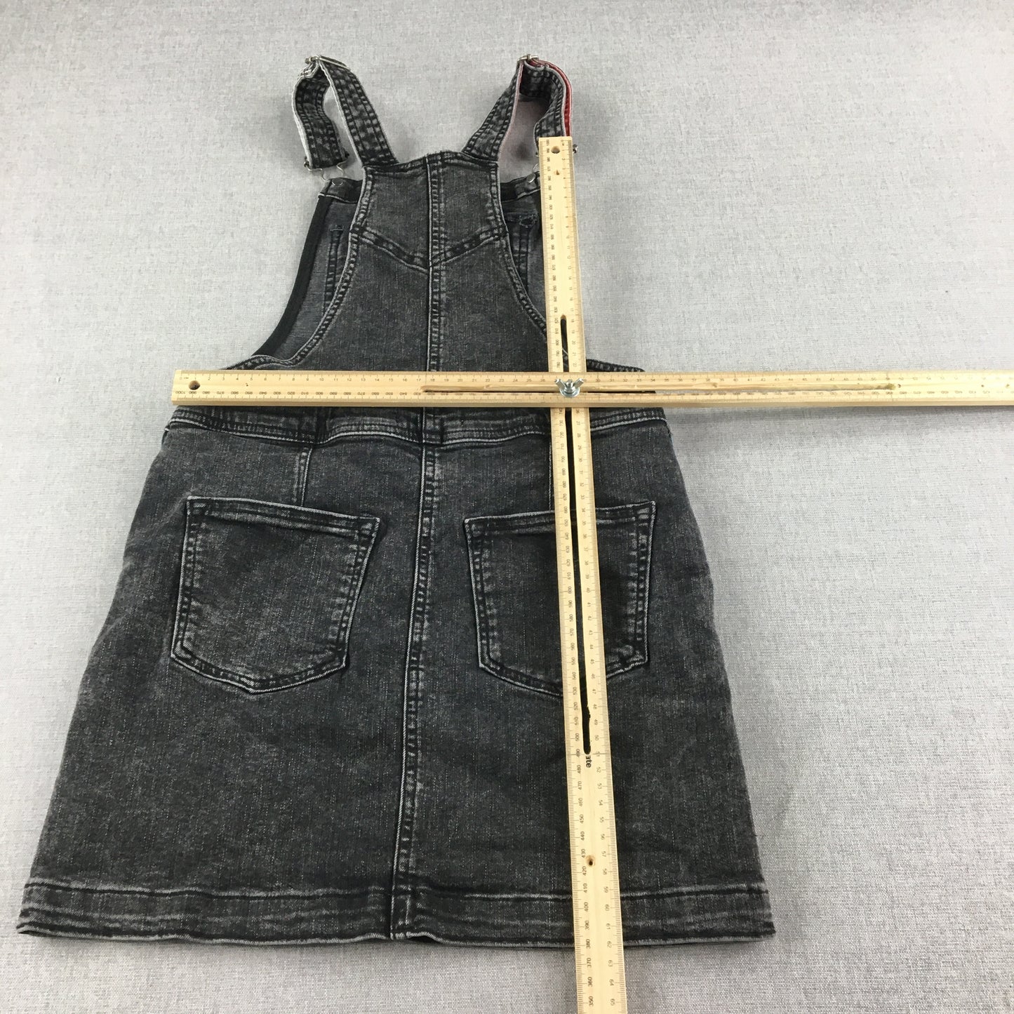 Tommy Hilfiger Kids Boys Overalls Youth Size S Black Sleeveless Logo Denim