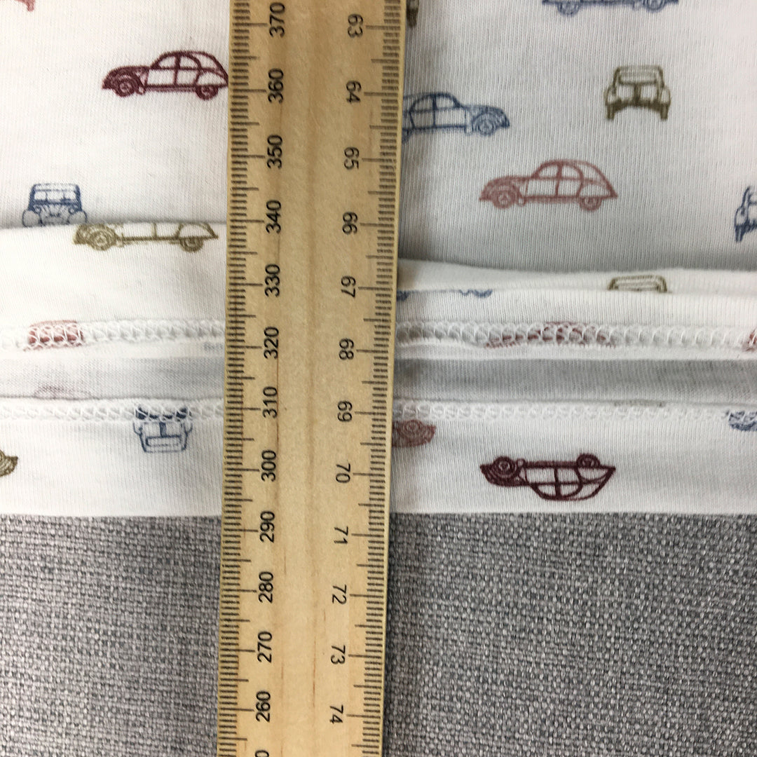 RW & Co. Womens T-Shirt Size 2XL White Car Auto Pattern Dot Pocket Top