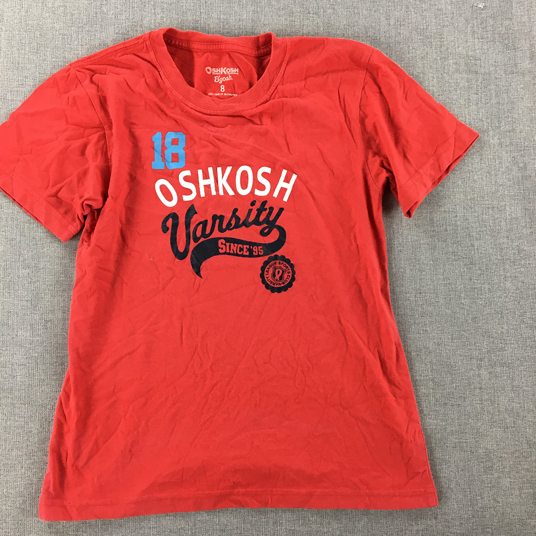 Osh Kosh B'gosh Kids Boys T-Shirt Size 8 Red Short Sleeve Top