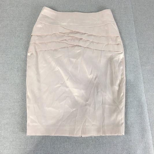 Forcast Womens Pencil Skirt Size 6 Pink Midi Straight