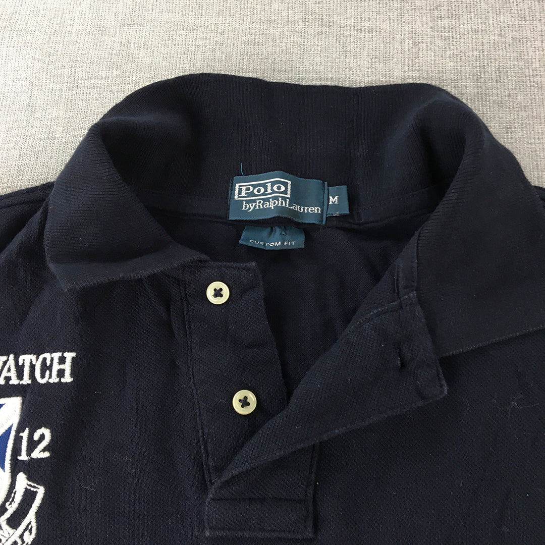 Polo Ralph Lauren Blackwatch Team Mens Shirt Size M Blue Logo Collared Rugby