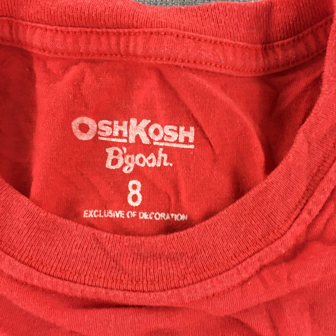 Osh Kosh B'gosh Kids Boys T-Shirt Size 8 Red Short Sleeve Top