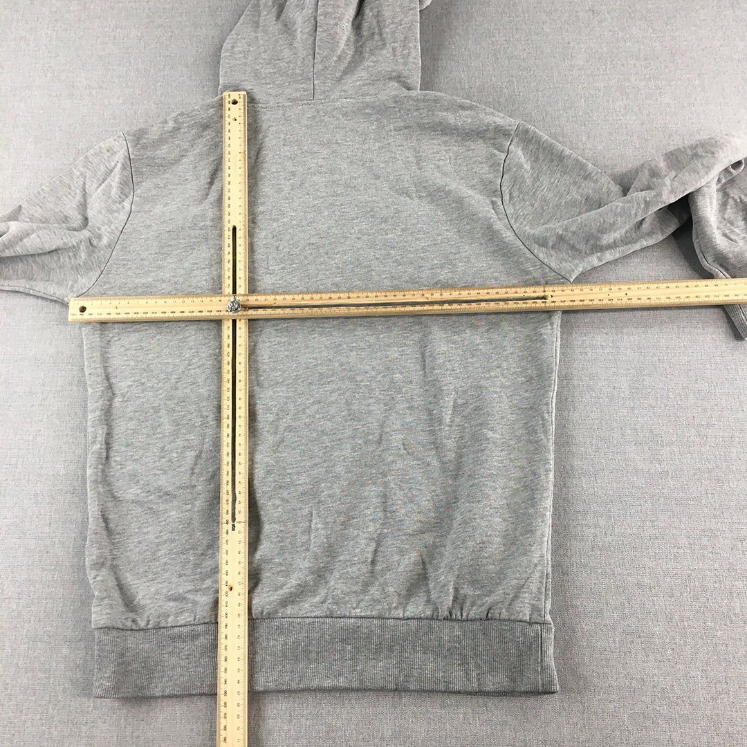 H&M Mens Hoodie Sweater Size M Grey Boston USA Logo Pullover Jumper