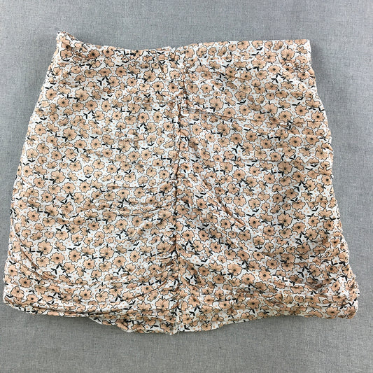 Seed Teen Kids Girls Skirt Size 16 Brown White Floral Mini Straight