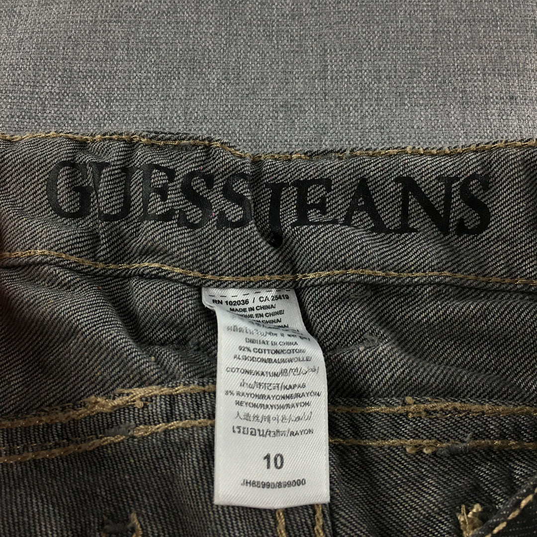 Guess Kids Boys Jeans Size 10 Grey Straight Leg Denim Pockets