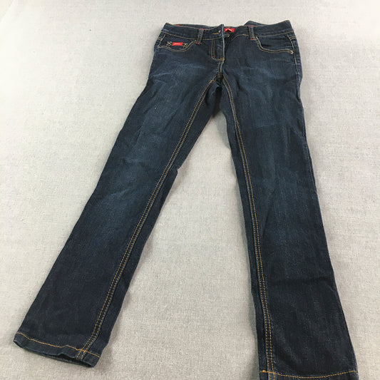 Esprit Kids Girls Jeans Size 12 Dark Blue Denim Skinny Pockets