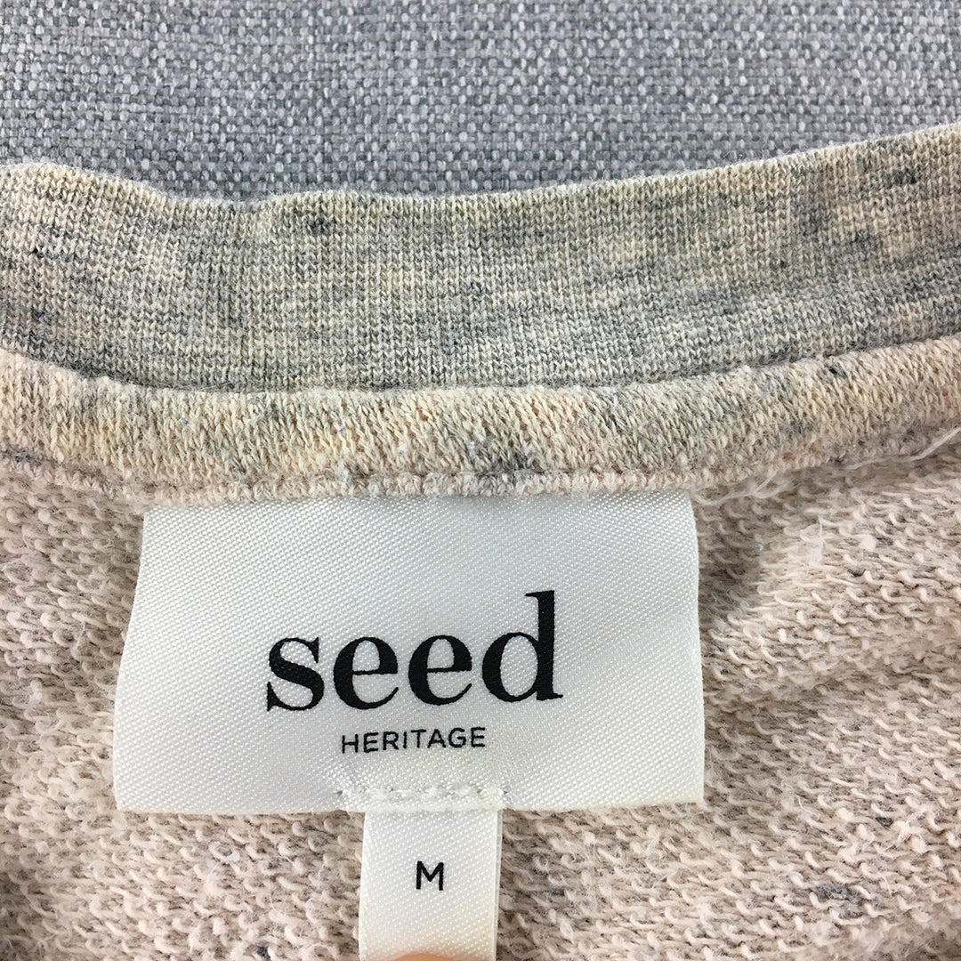 Seed Heritage Womens Sweater Size M Grey Crew Neck Pullover Jumper