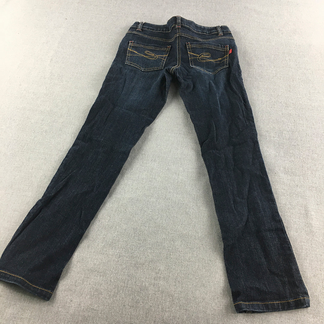 Esprit Kids Girls Jeans Size 12 Dark Blue Denim Skinny Pockets